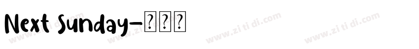 Next Sunday字体转换